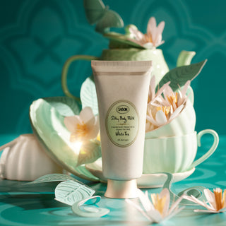 Zijdezachte lichaamsmelk tube Witte thee 200ml