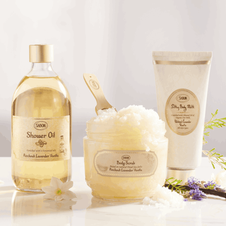 Doucheolie - Patchouli Lavender Vanilla - 500ml