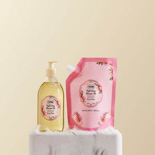 Navulverpakking Hydraterende Douche-olie 500 ml - Green Rose