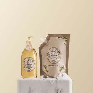 Navulverpakking Hydraterende Douche-olie - Patchouli Lavender Vanilla - 500ml